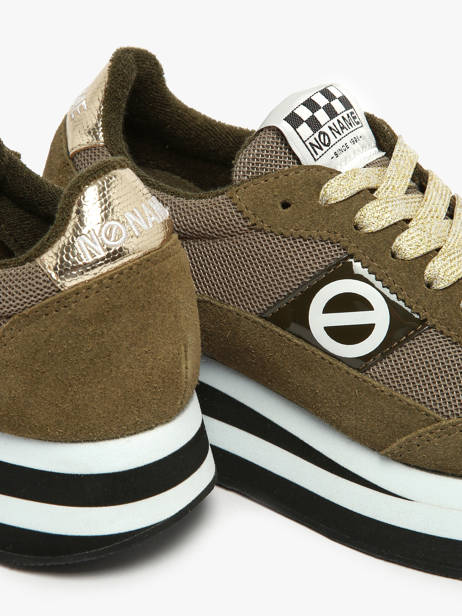 Sneakers Met Platformzool Flex M Jogger Uit Leder No name Groen women IMKNITAY ander zicht 2