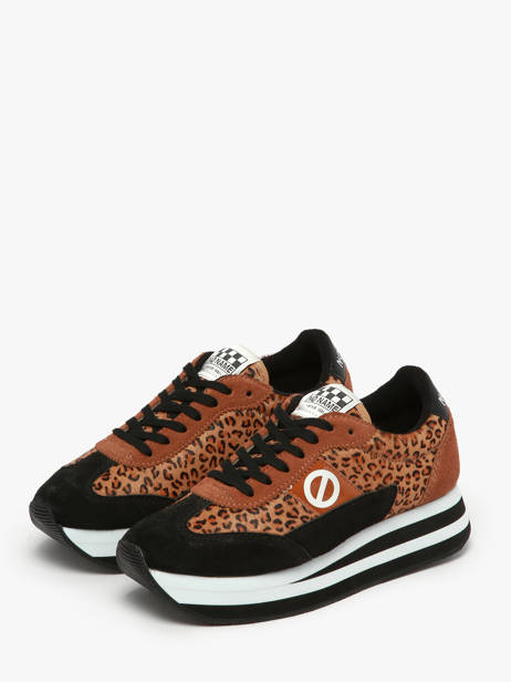 Sneakers Met Platformzool Flex M Jogger Uit Leder No name Bruin women IMHP01KC ander zicht 1