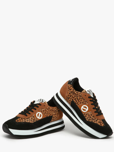 Sneakers Met Platformzool Flex M Jogger Uit Leder No name Bruin women IMHP01KC ander zicht 2