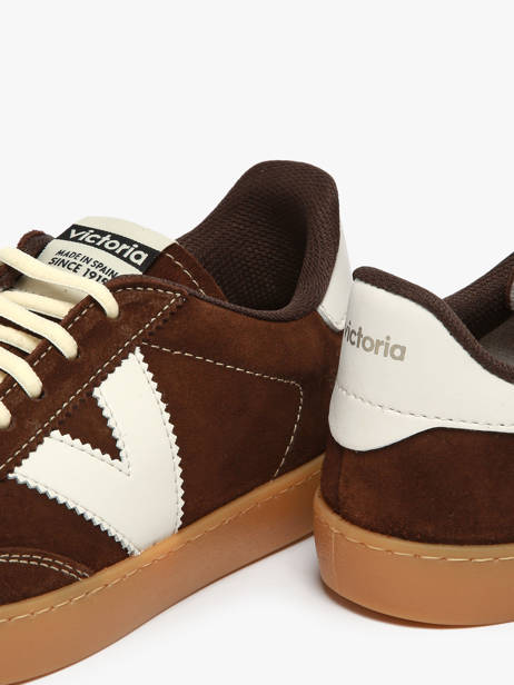 Sneakers Berlin Uit Leder Victoria Bruin women 1126218 ander zicht 2