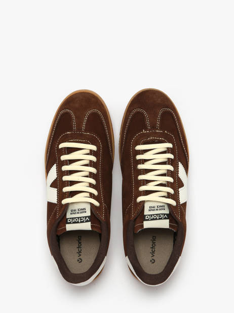 Sneakers Berlin Uit Leder Victoria Bruin women 1126218 ander zicht 3