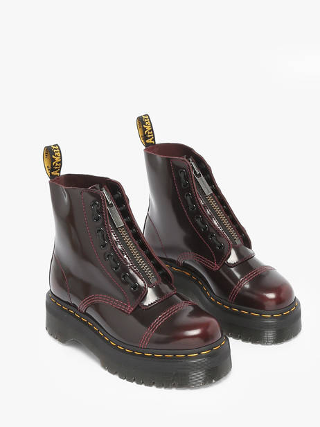 Enkellaarsjes Sinclair Uit Leder Dr martens Rood women 25233600 ander zicht 1