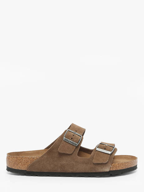 Slippers Arizona Uit Leder Birkenstock Bruin men 1030863