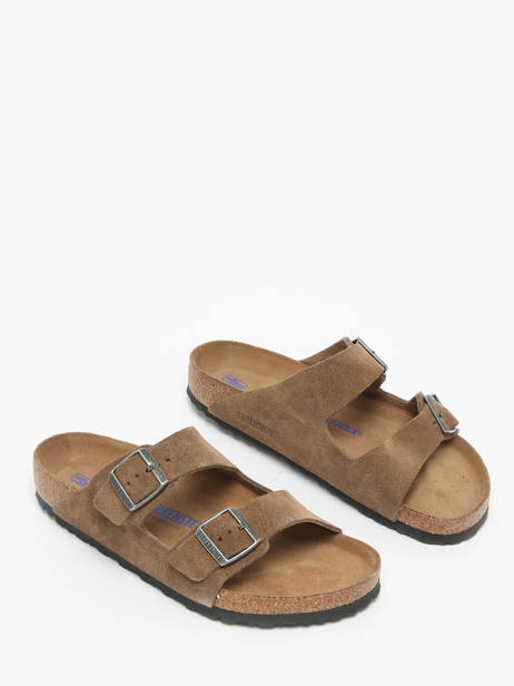 Slippers Arizona Uit Leder Birkenstock Bruin men 1030863 ander zicht 1