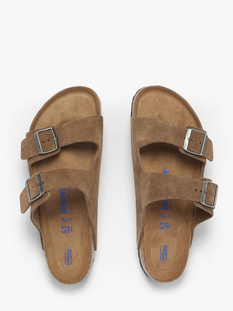Slippers Arizona Uit Leder Birkenstock Bruin men 1030863 ander zicht 3