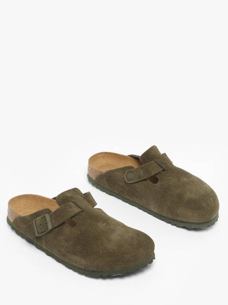Slippers Boston Uit Leder Birkenstock Groen women 1024714 ander zicht 1
