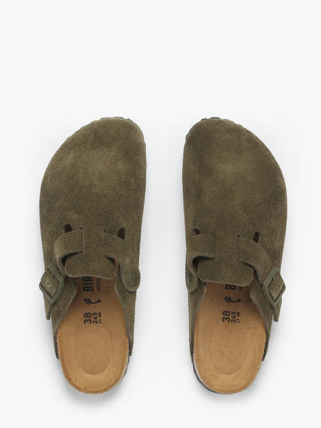 Slippers Boston Uit Leder Birkenstock Groen women 1024714 ander zicht 3