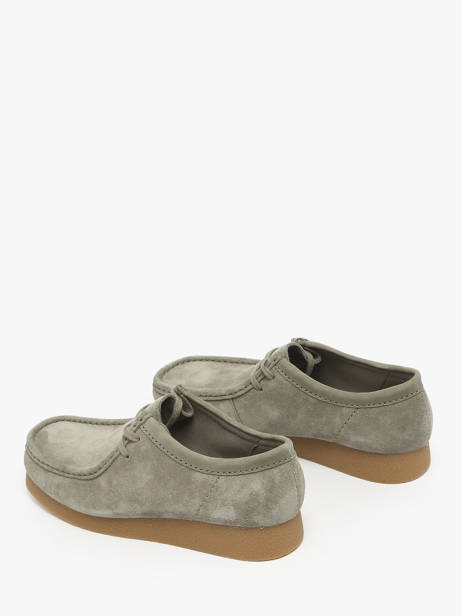 Mocassins Wallabee Uit Leder Clarks Groen men 26183447 ander zicht 2