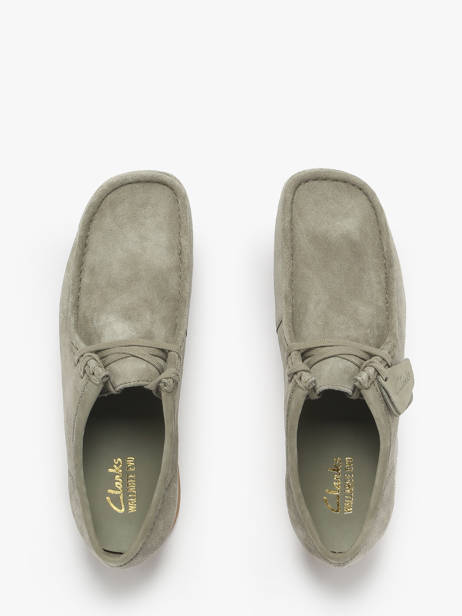 Mocassins Wallabee Uit Leder Clarks Groen men 26183447 ander zicht 3