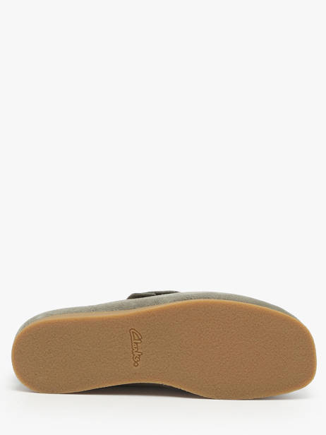Mocassins Wallabee Uit Leder Clarks Groen men 26183447 ander zicht 4