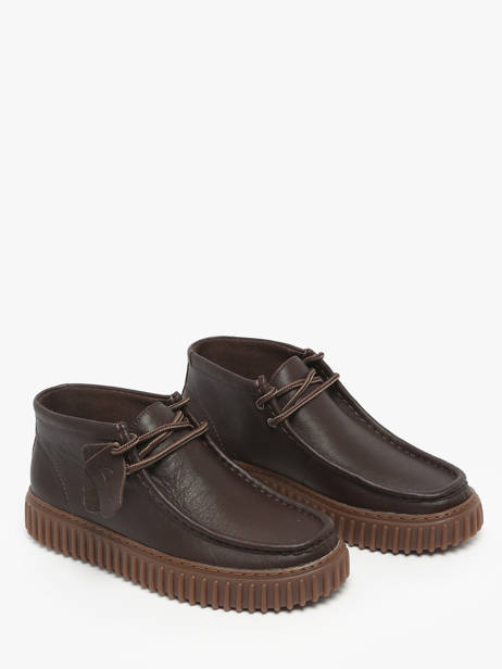 Enkelhoge Derby Veterschoenen Torhill Uit Leder Clarks Bruin men 26183425 ander zicht 1