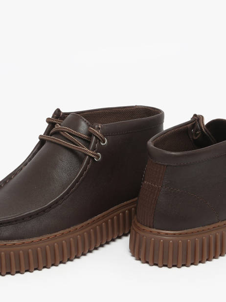 Enkelhoge Derby Veterschoenen Torhill Uit Leder Clarks Bruin men 26183425 ander zicht 2