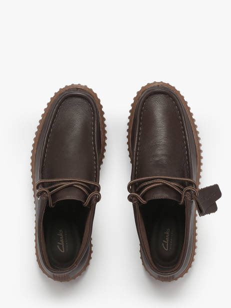 Enkelhoge Derby Veterschoenen Torhill Uit Leder Clarks Bruin men 26183425 ander zicht 3