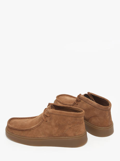 Enkelhoge Derby Veterschoenen Torview Uit Leder Clarks Bruin men 26184609 ander zicht 2