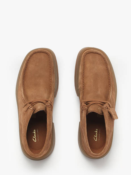 Enkelhoge Derby Veterschoenen Torview Uit Leder Clarks Bruin men 26184609 ander zicht 3