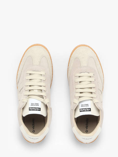 Sneakers Berlin Uit Leder Victoria Beige women 1126229 ander zicht 3