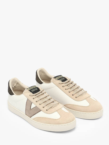 Sneakers Berlin Uit Leder Victoria Beige women 1126222 ander zicht 1