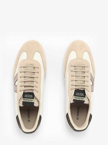 Sneakers Berlin Uit Leder Victoria Beige women 1126222 ander zicht 3