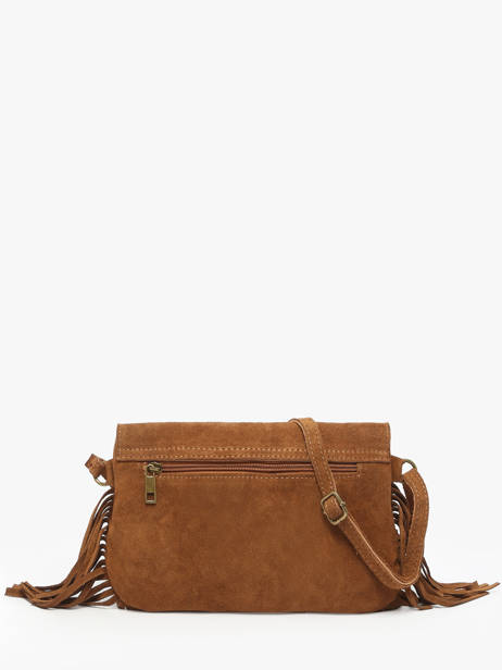 Cross Body Tas Velvet Leder Milano Bruin velvet VE241115 ander zicht 3
