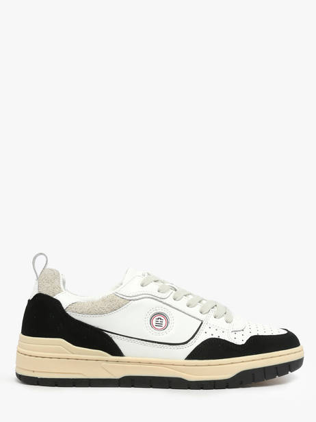 Sneakers La Vernaz Uit Leder Serge blanco Zwart men CHA2340P