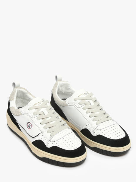 Sneakers La Vernaz Uit Leder Serge blanco Zwart men CHA2340P ander zicht 1