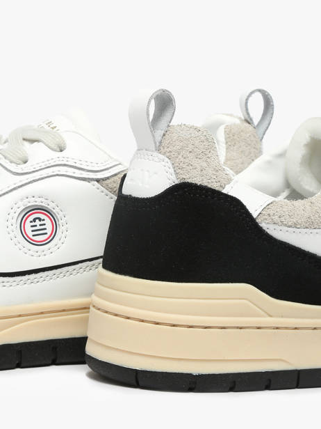 Sneakers La Vernaz Uit Leder Serge blanco Zwart men CHA2340P ander zicht 2