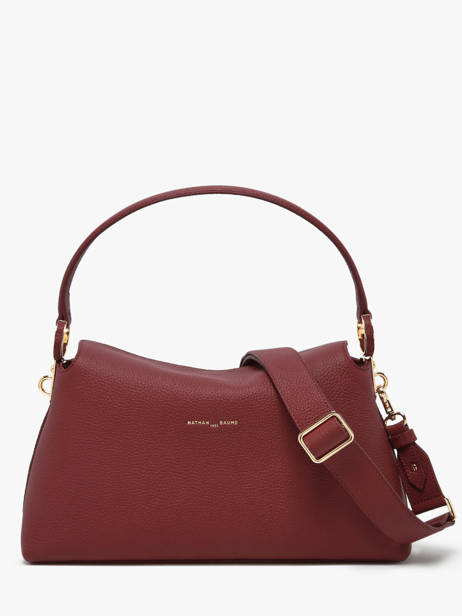 Schoudertas Freesia Leder Nathan baume Rood eden 4 ander zicht 3
