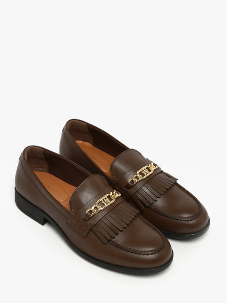 Mocassins Uit Leder Tommy hilfiger Bruin women 8971GV0 ander zicht 2