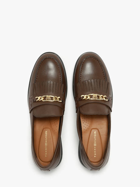 Mocassins Uit Leder Tommy hilfiger Bruin women 8971GV0 ander zicht 4