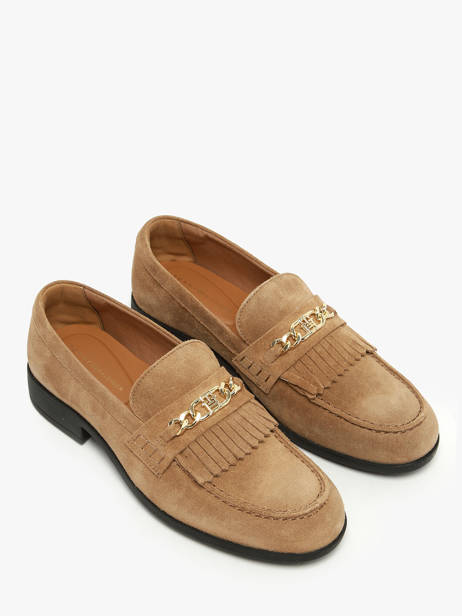 Mocassins Uit Leder Tommy hilfiger Beige women 8972RBC ander zicht 2
