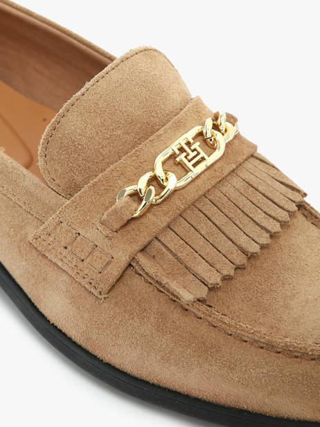 Mocassins Uit Leder Tommy hilfiger Beige women 8972RBC ander zicht 3