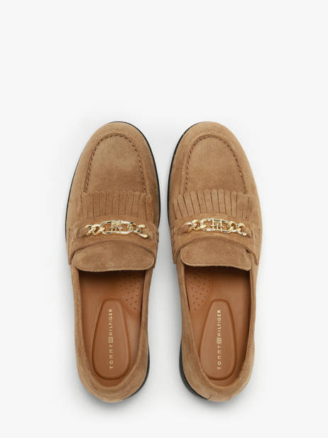 Mocassins Uit Leder Tommy hilfiger Beige women 8972RBC ander zicht 4
