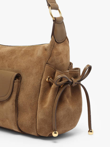 Schoudertas Premium Leder Gerard darel Beige premium DCS78400 ander zicht 5