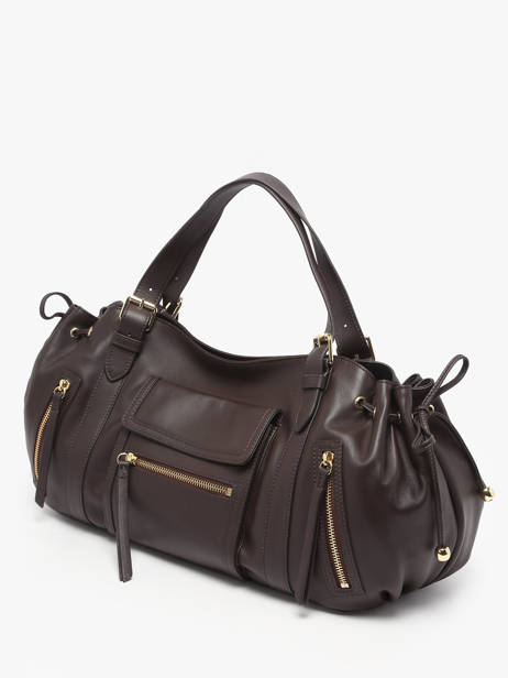 Schoudertas Icone Leder Gerard darel Bruin icone DCS30410 ander zicht 2