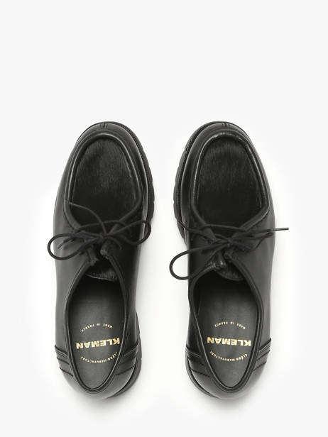 Derby Veterschoenen Uit Leder Kleman Zwart women PADRINI ander zicht 4