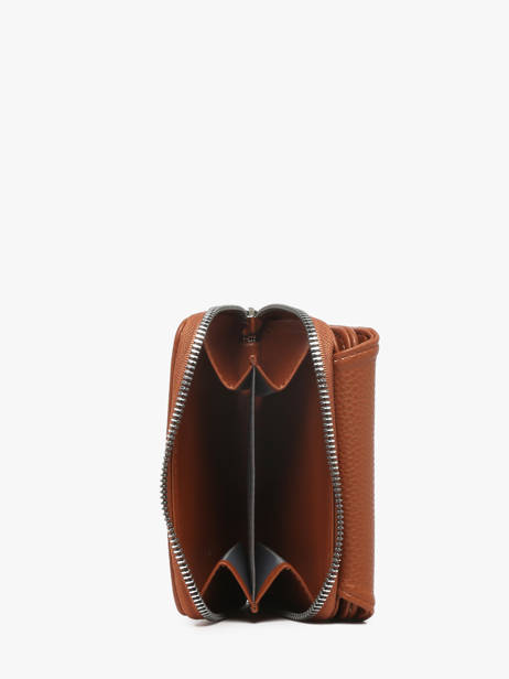 Portemonnee Classic Miniprix Bruin grained H6012 ander zicht 1