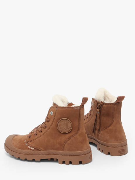 Enkellaarsjes Uit Leder Palladium Bruin women 95982291 ander zicht 3