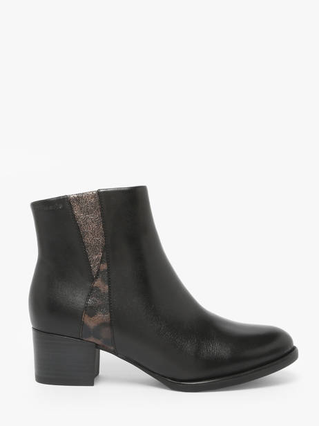 Enkellaarsjes Met Hak Uit Leder Tamaris Zwart women 45