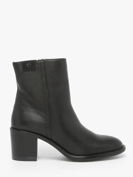 Enkellaarsjes Met Hak Uit Leder Tamaris Zwart women 45