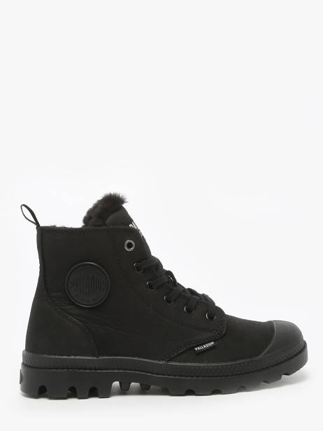 Enkellaarsjes Pampa Hi Zip Wl Uit Leder Palladium Zwart women 95982010