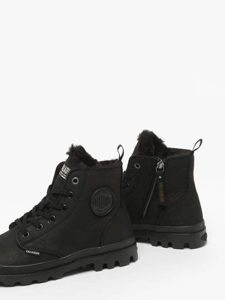 Enkellaarsjes Pampa Hi Zip Wl Uit Leder Palladium Zwart women 95982010 ander zicht 3