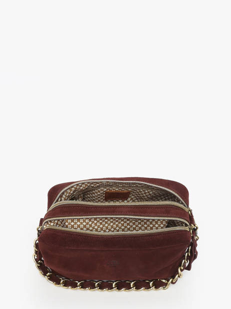 Cross Body Tas Vintage Leder Mila louise Bruin vintage 23673V ander zicht 3