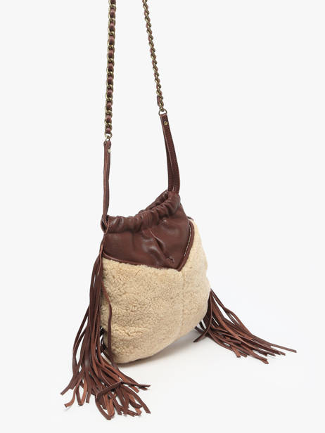 Cross Body Tas Vintage Leder Mila louise Bruin vintage 3812TC ander zicht 2