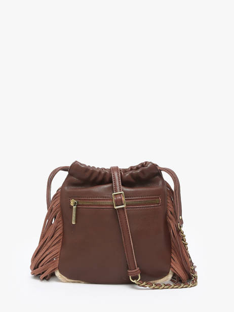Cross Body Tas Vintage Leder Mila louise Bruin vintage 3812TC ander zicht 4