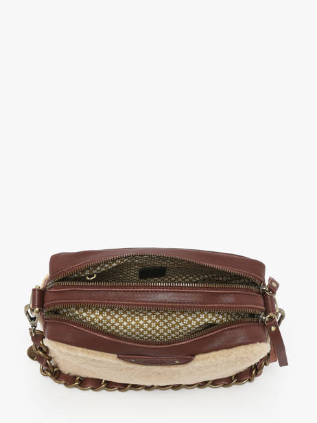 Cross Body Tas Vintage Leder Mila louise Bruin vintage 23673TC ander zicht 3