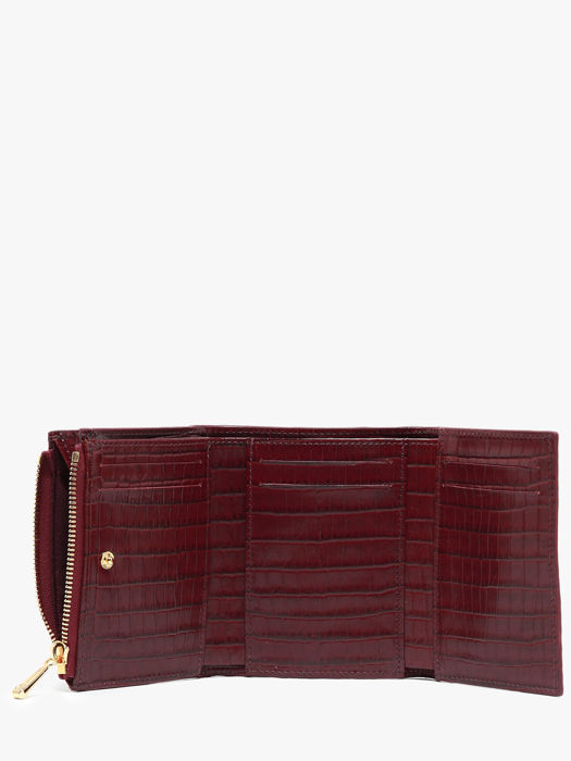 Longchamp Longchamp pocket croco Portefeuille Bruin