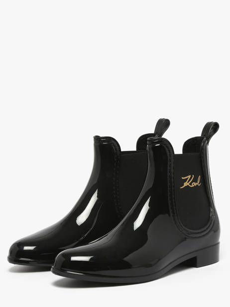 Regen Enkellaarsjes Kalosh Ii Karl lagerfeld Zwart women KL94775 ander zicht 2