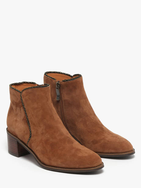Enkellaarsjes Met Hak Tiglon Uit Leder Mam'zelle Bruin women CSIUY48 ander zicht 2
