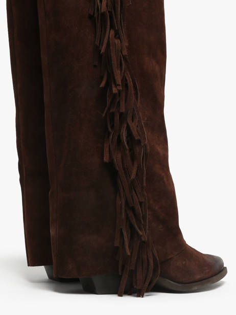 Laarzen Met Hak Uit Leder The icona Bruin women TX565 ander zicht 3