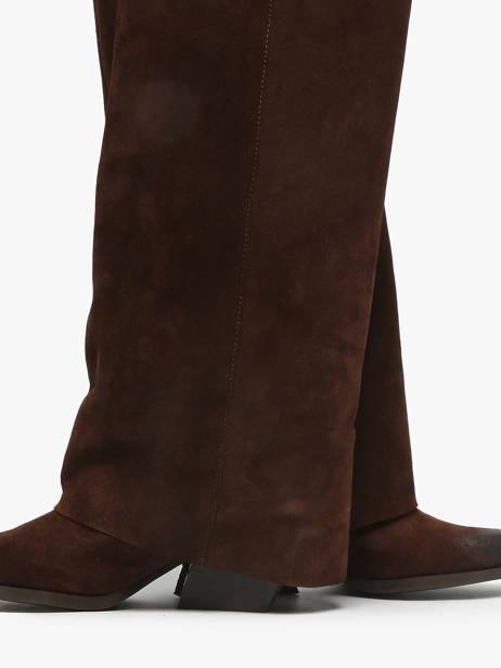 Laarzen Met Hak Uit Leder The icona Bruin women TX565 ander zicht 4